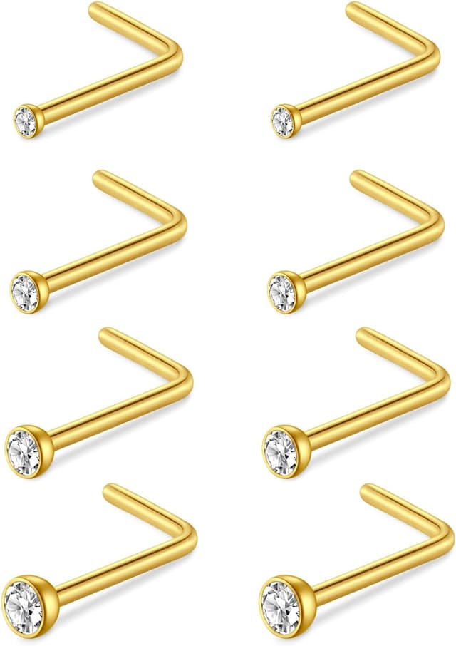 Imagen de AceFun Nose Studs 316L 8‑piece set en OfertitasTOP