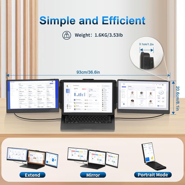 Thumbnail 2 de CIDETTY 14-inch portable monitor