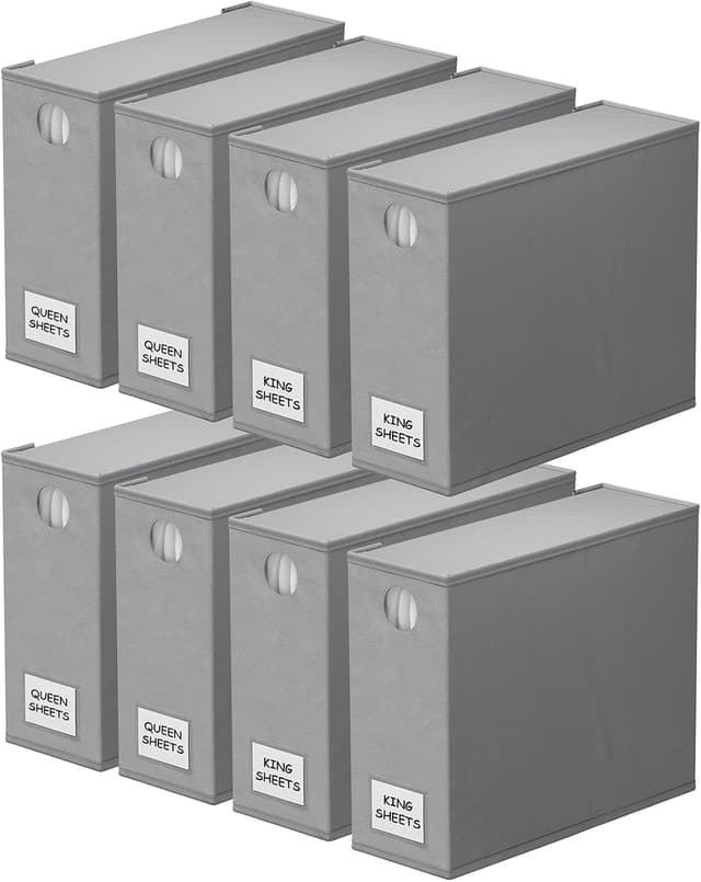 Detalle de SpaceAid 8 Pack Sheet Organizer for Linens