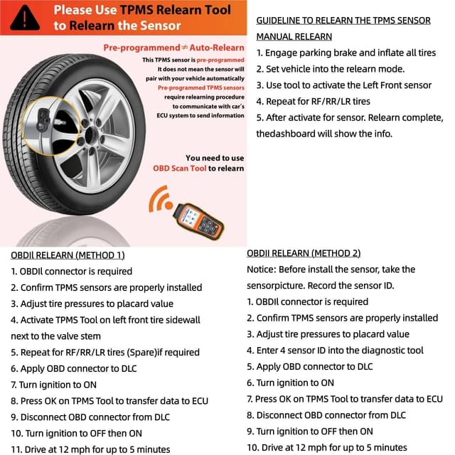 Detalle 2 de YAOPEI 433MHz TPMS tyre pressure sensor replacement for Vauxhall/Opel models