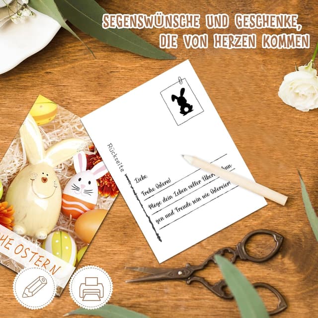 Detalle de Goldziples Osterkarten Set mit 12 Karten