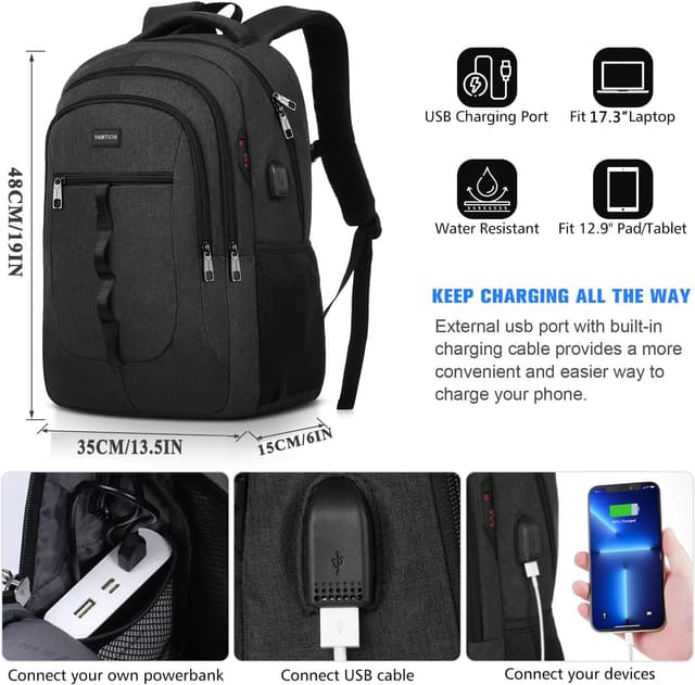 Thumbnail 6 de YAMTION Mochila Escolar 17.3" para Estudiantes