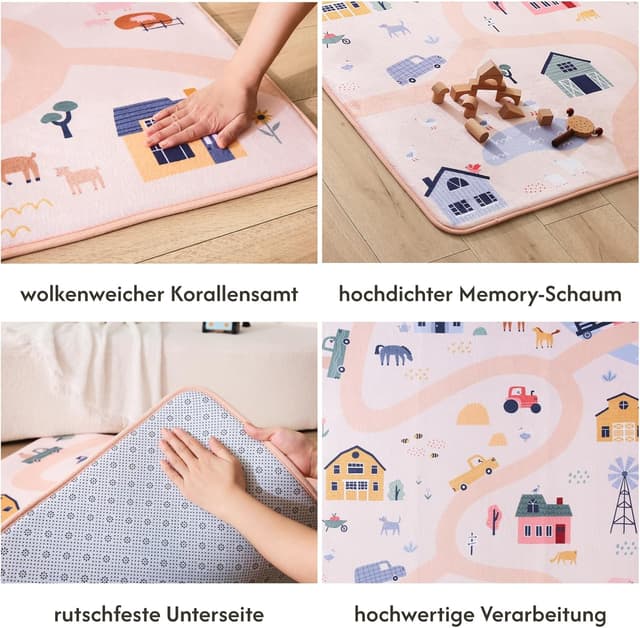 Detalle 2 de Hakuna Matte Wolkenweiche Spielmatte für Babys 160x120x1,5 cm – Memory-Schaum Krabbelmatte