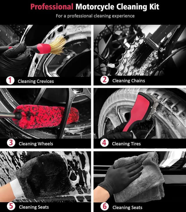 Thumbnail 1 de YeewayVeh 6PCS Motorcycle Cleaning Kit