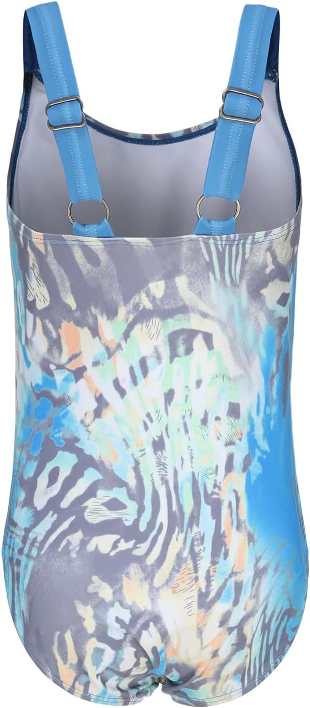 Detalle 2 de Aisyee girls one-piece swimming costume with elasticated strap (adjustable buckles), age 5–16