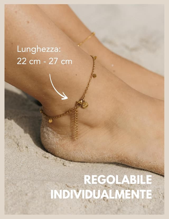 Detalle 2 de GD GOOD.designs Cavigliera regolabile 22 cm 👣