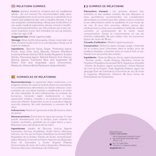 Thumbnail 4 de WeightWorld Melatonina Gominolas 120 U