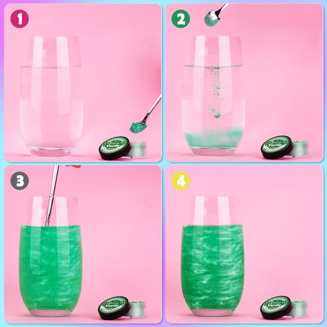 Detalle de Paillettes comestibles Fidton – kit 4 couleurs vives pour décoration de gâteaux et cocktails (5 g)