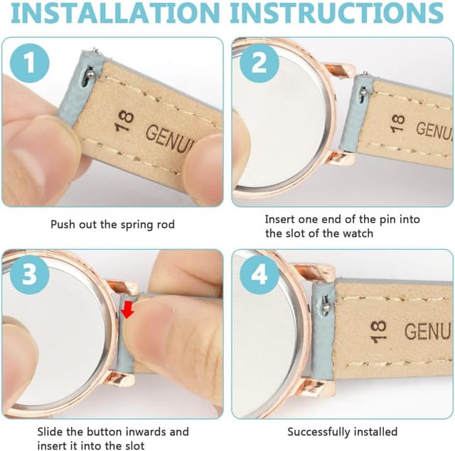 Thumbnail 4 de Aucuu Bracelets de Montre Élégants 16–20 mm