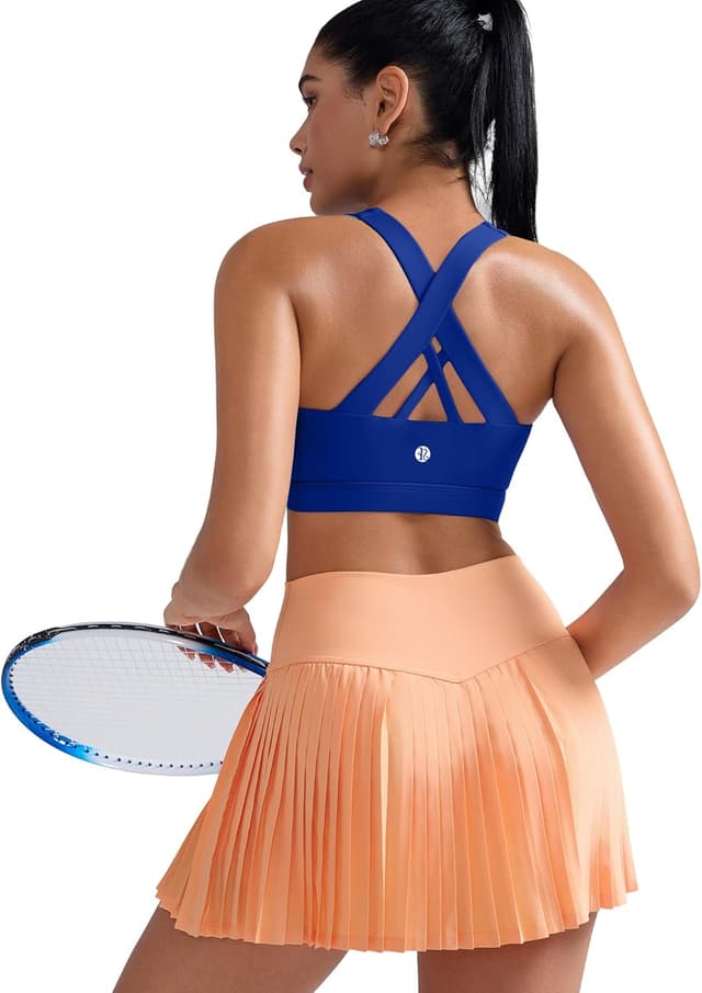 Thumbnail 6 de RUNNING GIRL Women’s Padded Strappy Sports Bra with Criss-Cross Back and Removable Cups