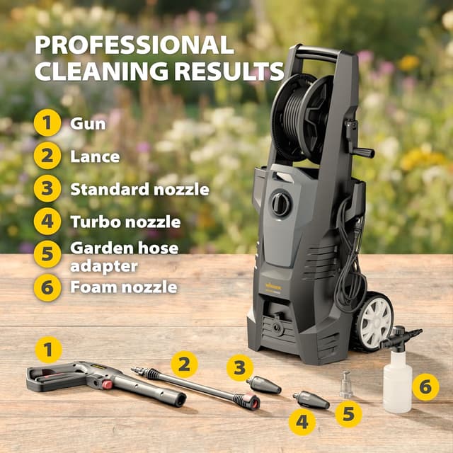 Detalle 2 de WAGNER AQUASTORM PREMIUM pressure washer with Standard, Turbo and Foam nozzles