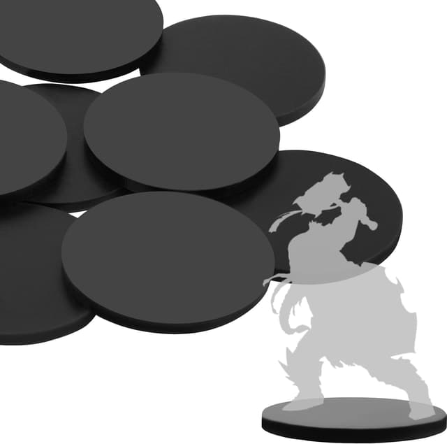 Detalle de Aolso basi rotonde in plastica 50 mm (confezione da 20 pezzi) per miniature, modellismo e scenari di guerra