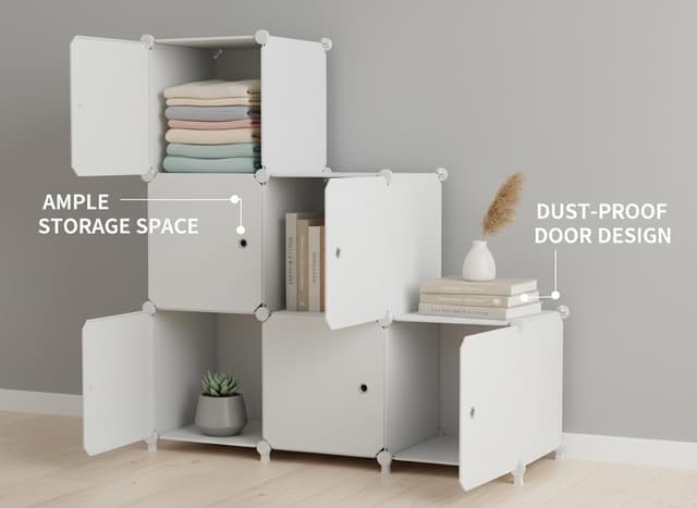 Detalle 2 de ATTDETJL ATTSL6002 6-cube storage unit 30cm compartments