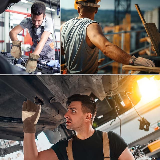 Thumbnail 5 de AOUCHI robuste Arbeitshandschuhe Leder XL