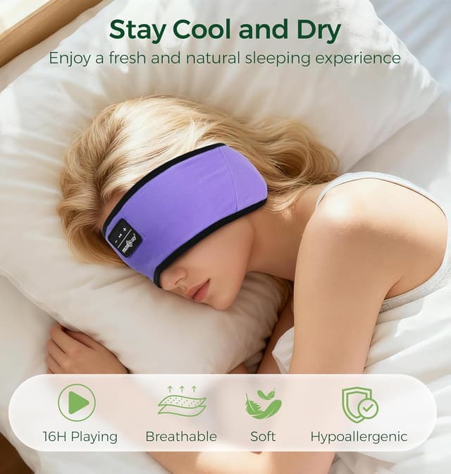 Detalle de MUSICOZY sleep headphones BT 5.4