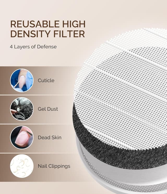 Thumbnail 5 de MelodySusie tragbarer Nagelstaubsauger SProR (bis 6 Stunden Laufzeit, USB‑C) – weiß