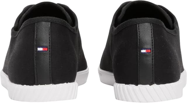 Detalle 2 de Tommy Hilfiger Sneakers Mujer Canvas Lace Up 👟 Negra, 38