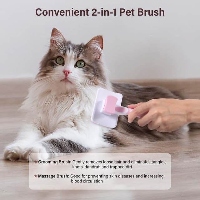Detalle 2 de Vinabo Cat Brush 2-in-1 Slicker for Pets