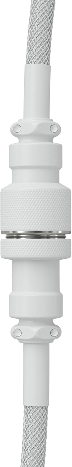 Detalle de GLORIOUS Gaming câble de clavier spiralé Premium USB-A vers USB-C (Ghost White) anti-emmêlement