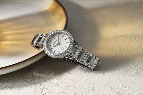 Detalle 2 de Fossil Jesse reloj mujer 34 mm plateado con purpurina