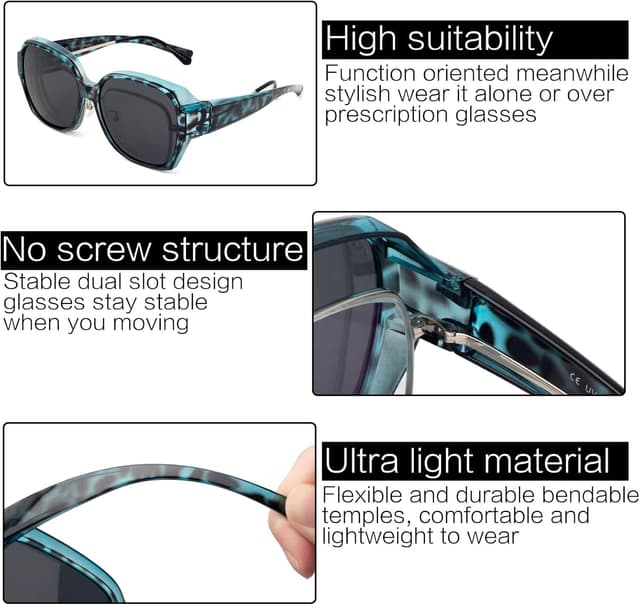 Detalle 1 de Face Shadow Überzieh-Sonnenbrille UV400