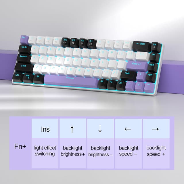 Detalle de MageGee MK-Box 68-key 60% mechanical keyboard