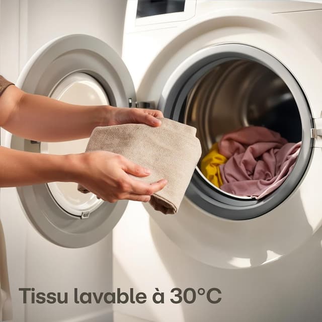 Thumbnail 4 de Praknu Boudin de Porte 70–100 cm Tissu Lavable Beige