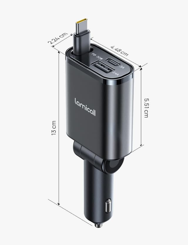 Thumbnail 6 de Lamicall 57W 3-in-1 car charger adapter