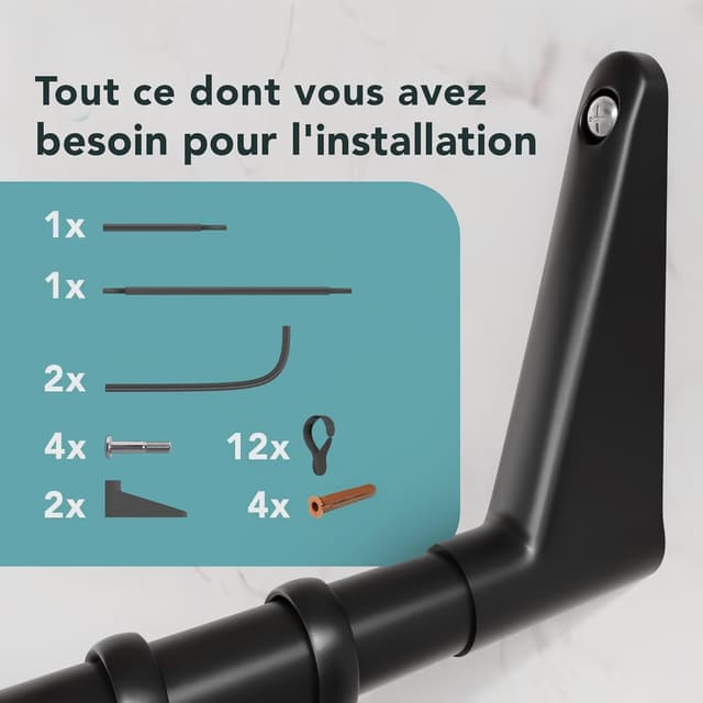 Thumbnail 6 de Erica Tringle de douche en forme de U 70x165x70