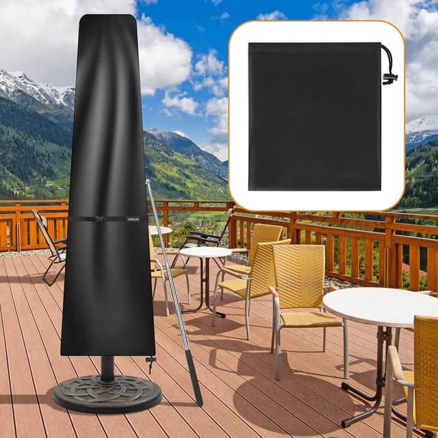 Thumbnail 6 de Tavaler Sonnenschirm-Schutzhülle für Ampelschirm (2–3 m) bis 175×31/37 cm, 420D wasser- & winddicht