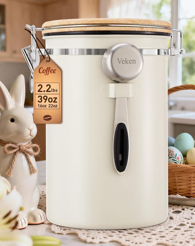 Detalle de Veken 39 OZ Coffee Canister airtight storage