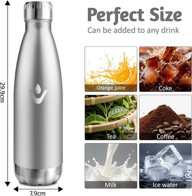 Detalle 1 de Motswedi borraccia termica 750 ml in acciaio inox 18/8 a doppia parete