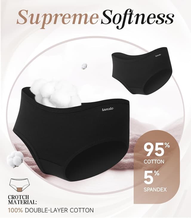 Thumbnail 4 de TANSTC Damen Baumwolle Hipster 6er-Pack Unterhosen