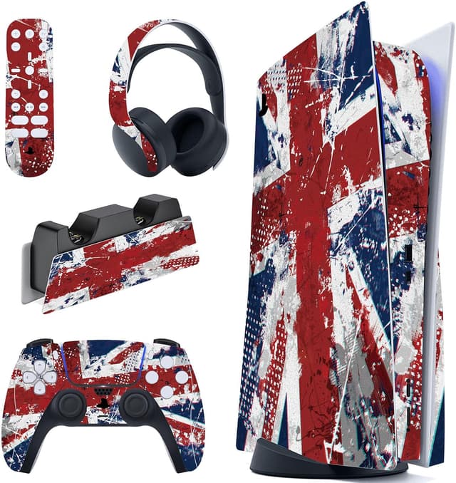 Detalle de playvital Impression UK Flag PS5 skin set