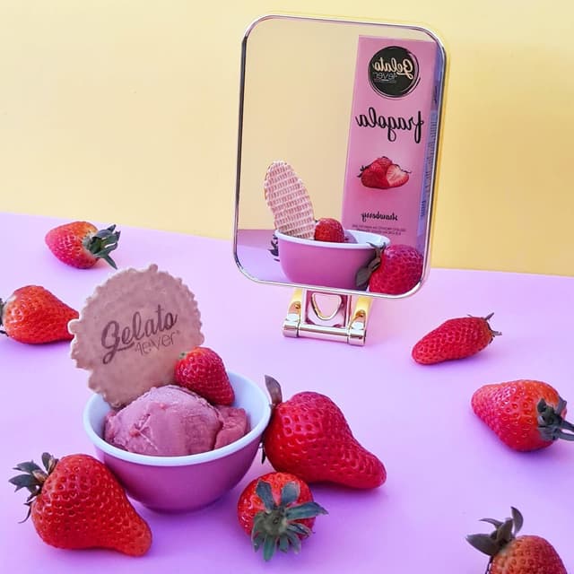 Detalle 2 de Gelato 4ever Strawberry vegan gelato mix 1 lt