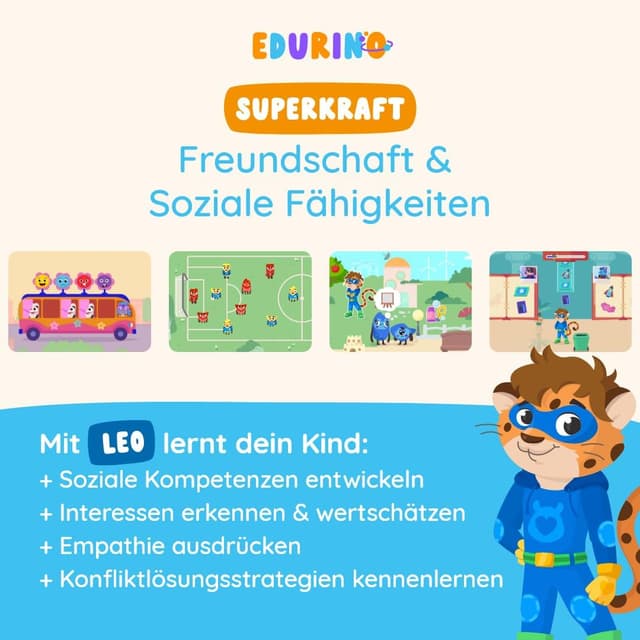 Detalle 2 de Edurino Figur Leo Freundschaft ab 4 Jahren