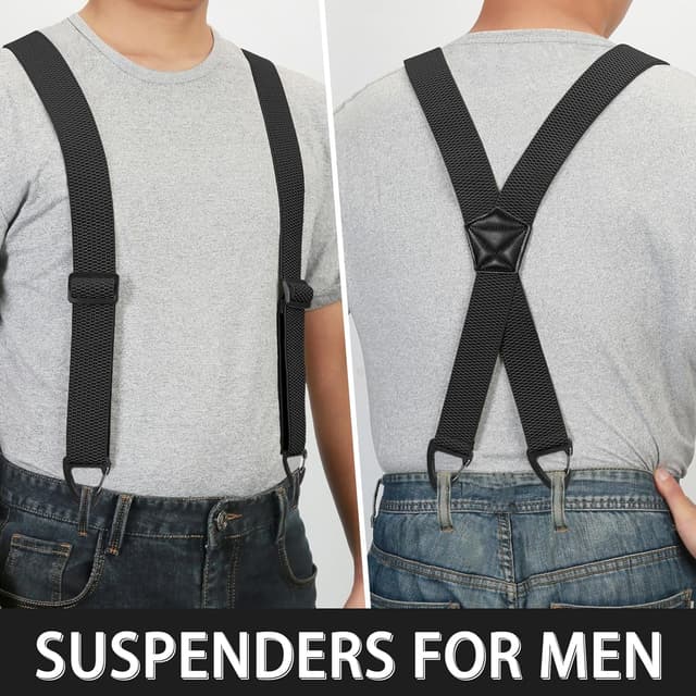 Detalle de Generic hidden braces for men (1.6 inch wide) with X-back adjustable elastic and 4 snap loops