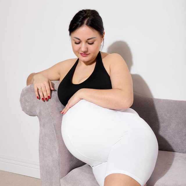 Detalle de Leggings premaman Merry Style MS10-462 in viscosa con vita alta