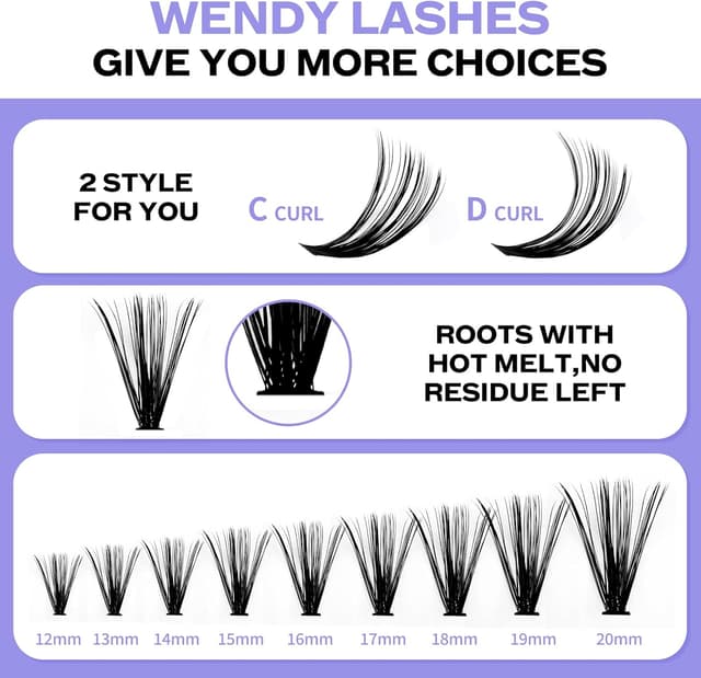 Thumbnail 3 de Kit de Extensiones de Pestañas Individuales 240PCS 🎀