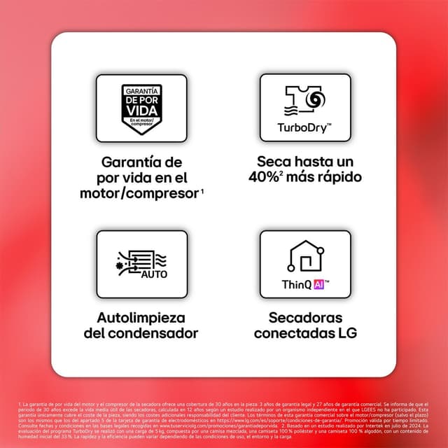 Detalle de LG RH10V9AV2WR Secadora bomba de calor