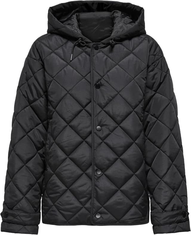 Detalle de ONLY Onljuliet Quilted Hood Jacket Noos Otw – giacca trapuntata con cappuccio per donna