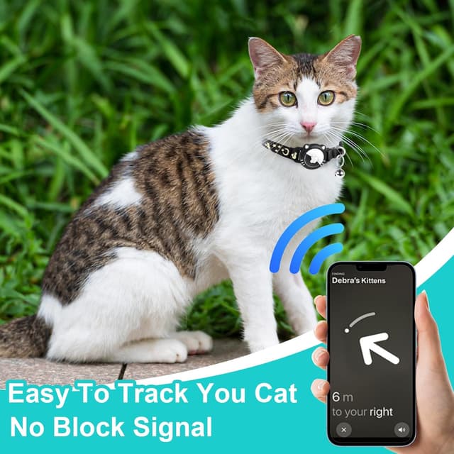 Detalle 1 de Ytanest Reflective AirTag Cat Collar 7–9 in 🐱