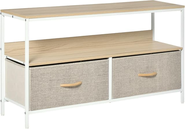 Imagen de HOMCOM Meuble TV Bas sur Pieds 47 pouces en OfertitasTOP