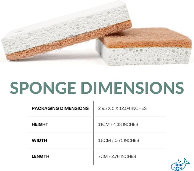 Thumbnail 6 de bioGo White 12 Pack Biodegradable Sponges