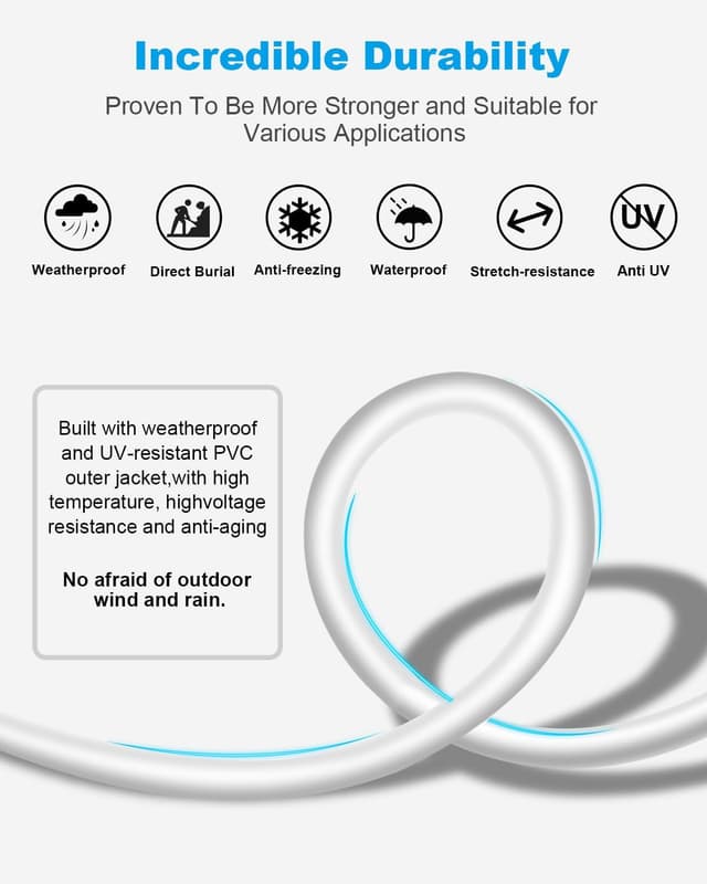 Detalle de DDMALL Cat8 Ethernet-Kabel 15 m (F/FTP, 2000 MHz, 40 Gbps) mit vergoldetem RJ45 – weiß