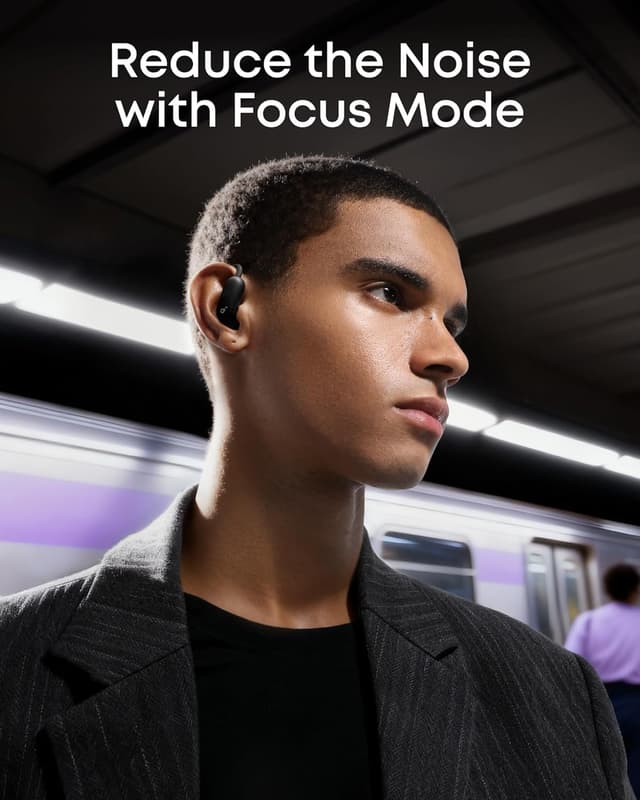 Detalle 2 de soundcore AeroFit 2 Pro by Anker 2-in-1 Hybrid Earbuds with Awareness & Focus modes