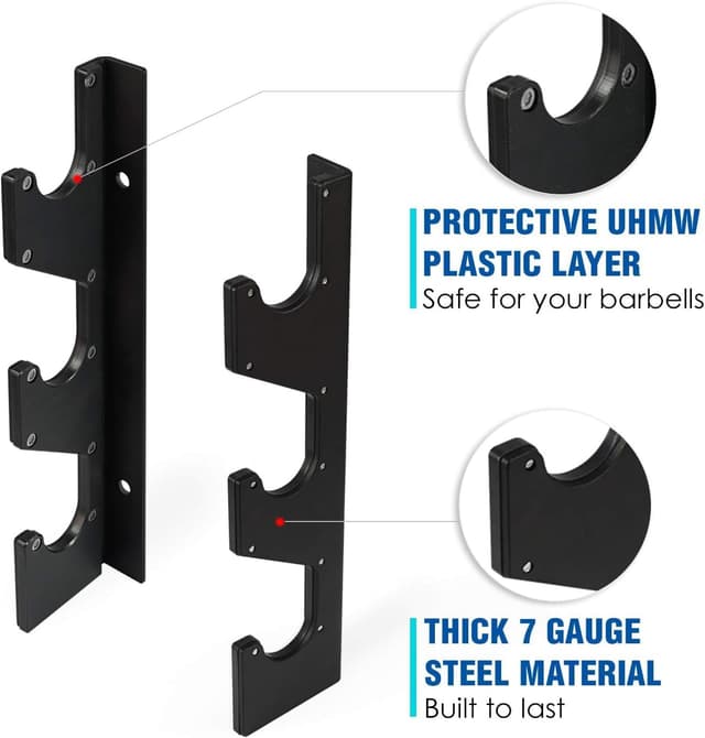 Detalle de Yes4All Support mural horizontal pour haltères