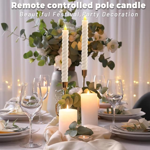 Detalle 2 de Vela LED Largos 25 cm para decoración 🎇