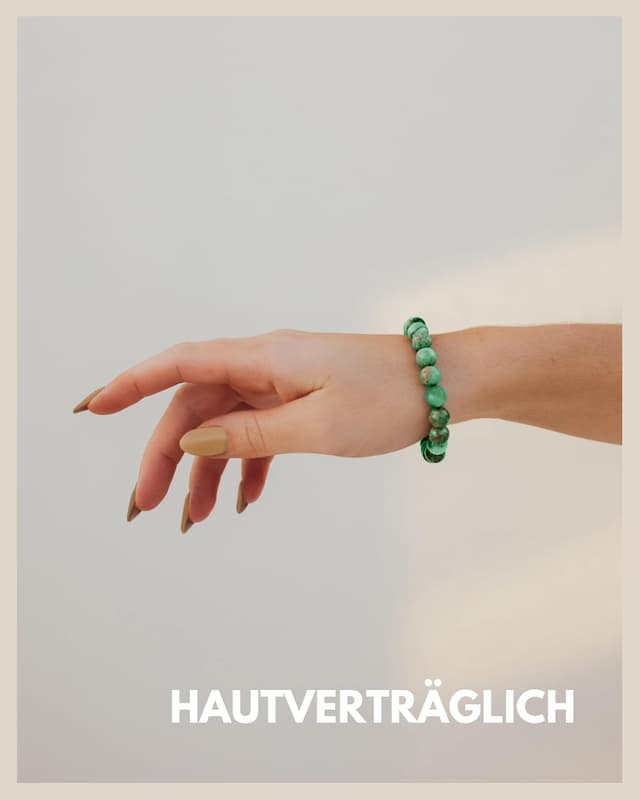 Detalle de GD GOOD.designs Chakra-Perlenarmband mit 8-mm-Natursteinen (Meeressediment & Jaspis)