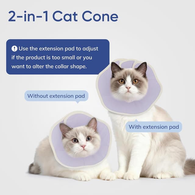 Thumbnail 2 de Supet Soft Cat Cone Collar adjustable recovery collar 🐱